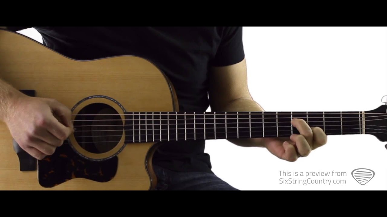 Bottoms Up - Guitar Lesson and Tutorial - Brantley Gilbert