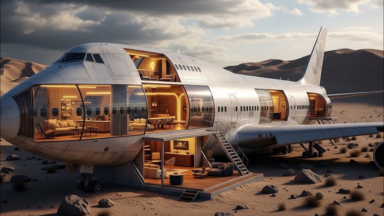 “Turning an Abandoned Boeing 747 Into a Luxury Apartment”#viral 