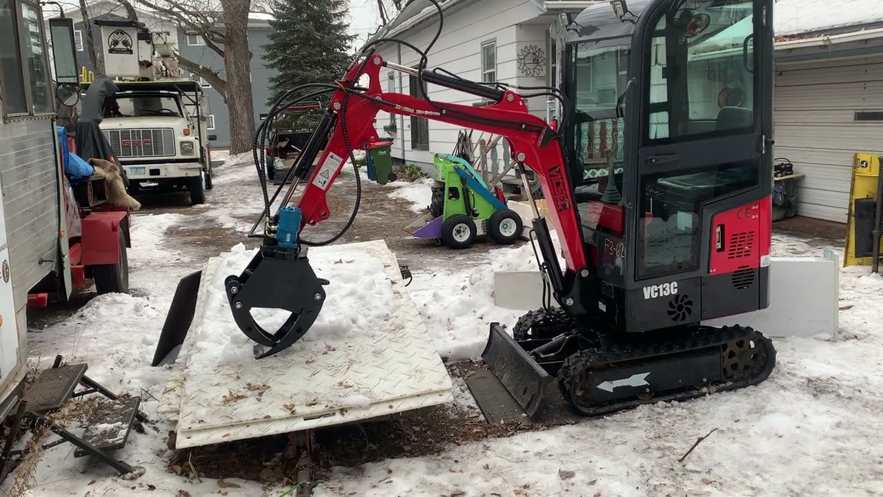 Chinese mini excavator hydraulic rotating grapple 