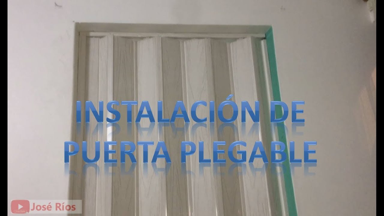Como instalar una puerta plegable. MUY FÁCIL!