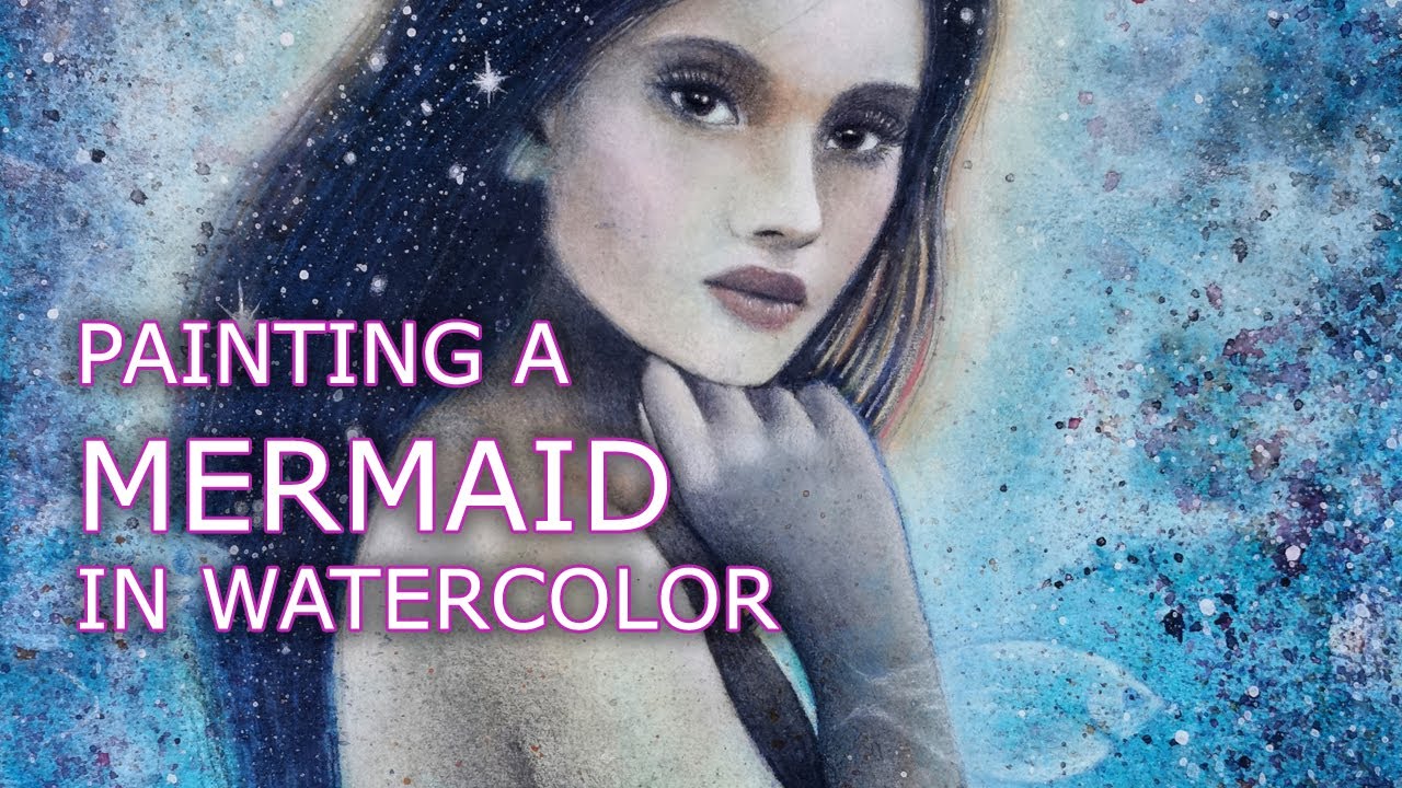 how to paint a mermaid in watercolor