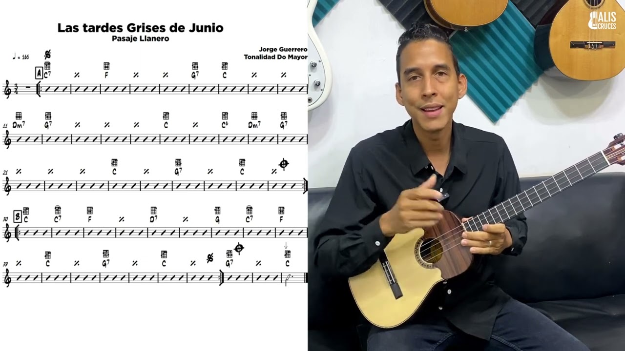 LAS TARDES GRISES DE JUNIO. Acordes para Cuatro Venezolano. Prof Alis Cruces
