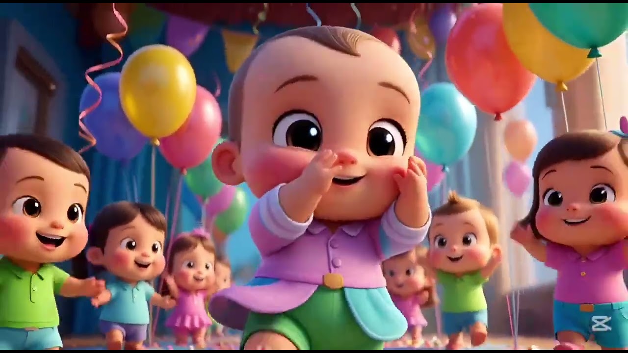 Peekaboo Party Song  Rhyme for kids🎵720p