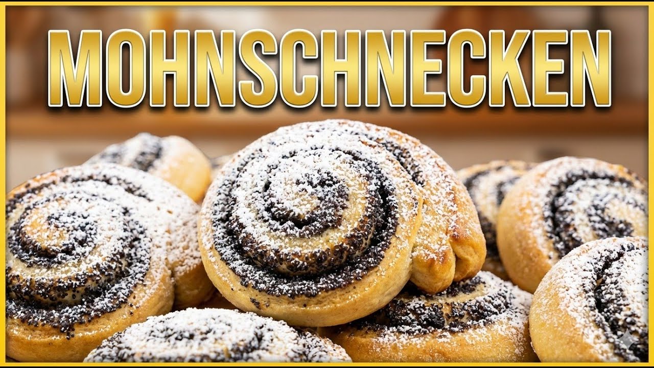 Handgemachte Mohnschnecke – außen knusprig, innen saftig