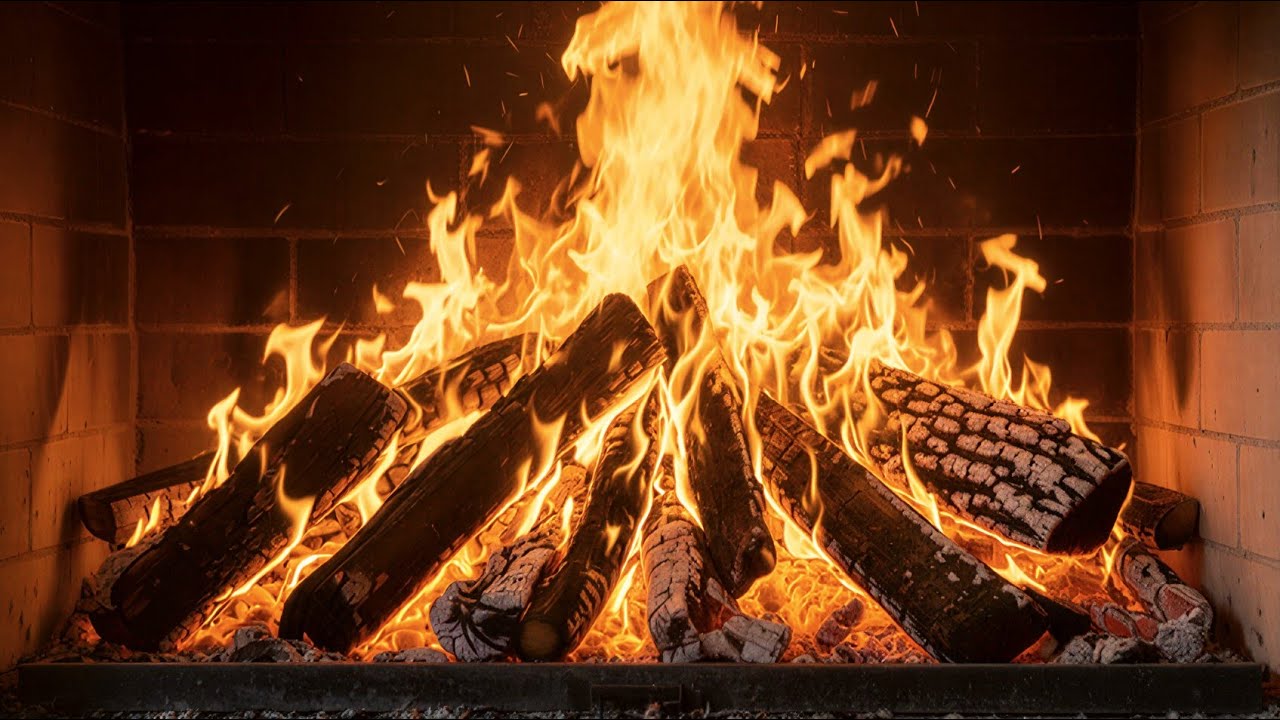 Crackling Fireplace Sounds | 9 Hours [Sleep · Cozy Night · White Noise]