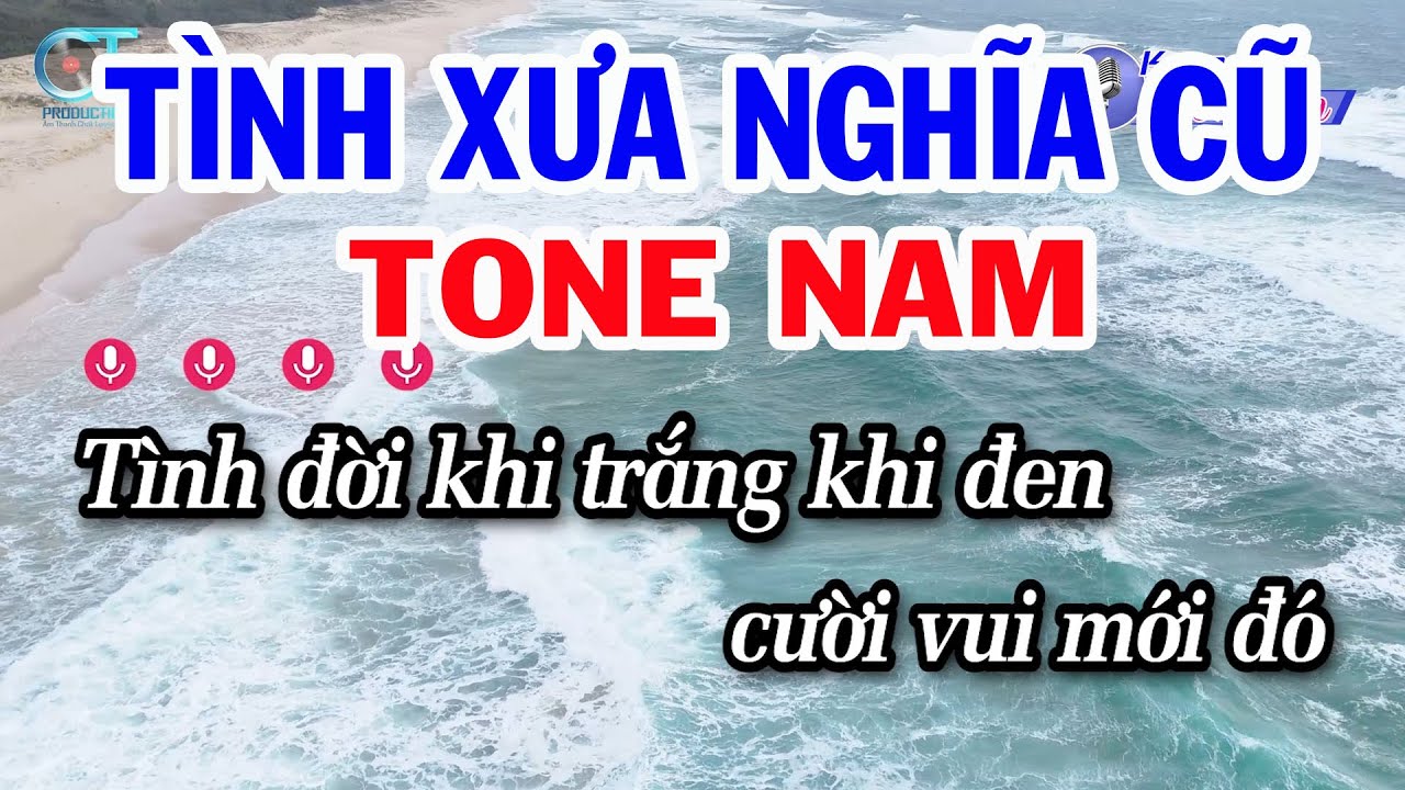 Karaoke Tình Xưa Nghĩa Cũ  Tone Nam ( D ) Nhạc Sống Beat Chuẩn Dễ Hát | Karaoke Đồng Sen