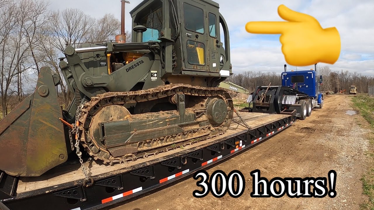 Trucking an IH Dresser Dressta 175c track loader back to the shop @C&C Equipment barn find