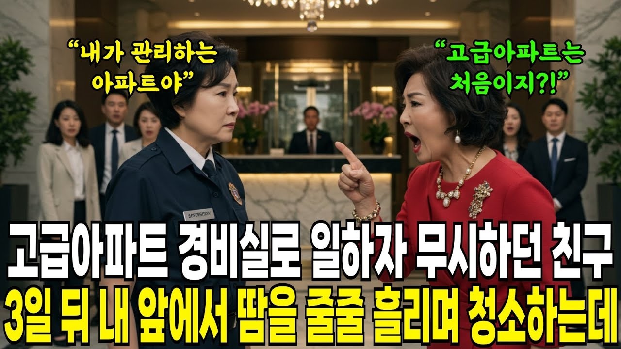 경비실에서 일하신다며 ”… 날 무시하던 친구, 3일 뒤 아파트 이사 와서 그 앞에 서 있더군요