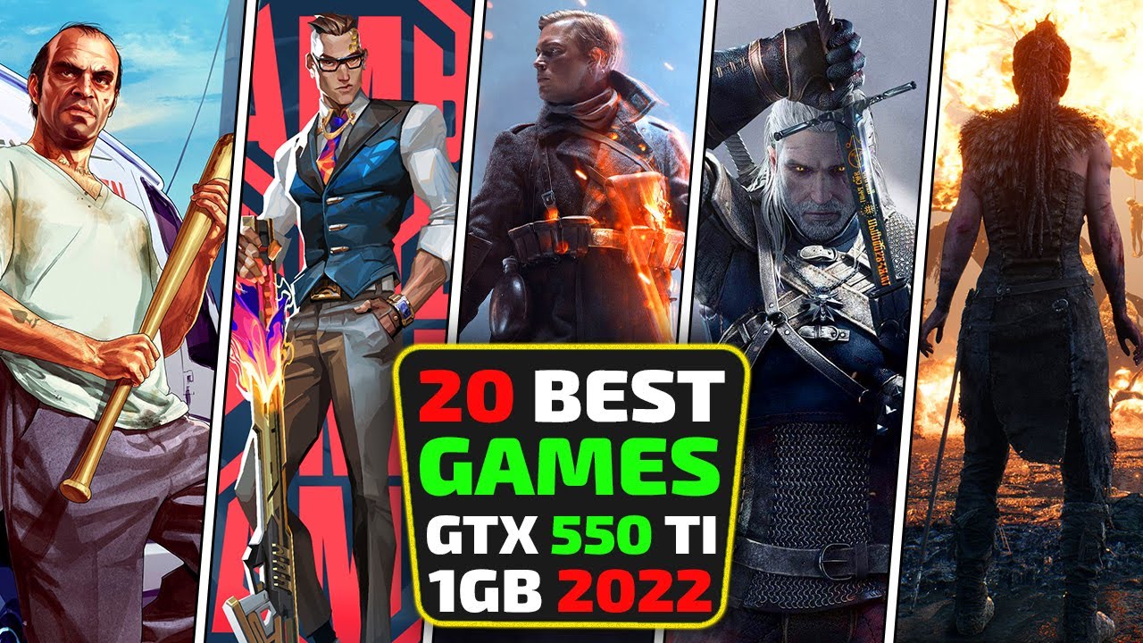GTX 550 Ti 1GB - i5 4590 - 20 Games Tested in 2022