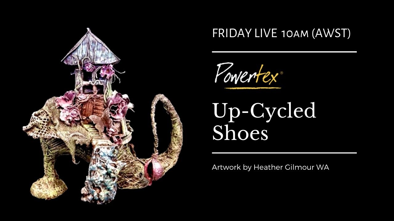 Up-cycled Shoes with Powertex Art Supplies
