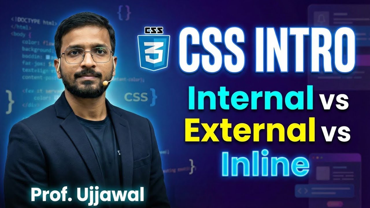 Introduction of CSS, Diff b/w Internal vs External vs Inline  CSS