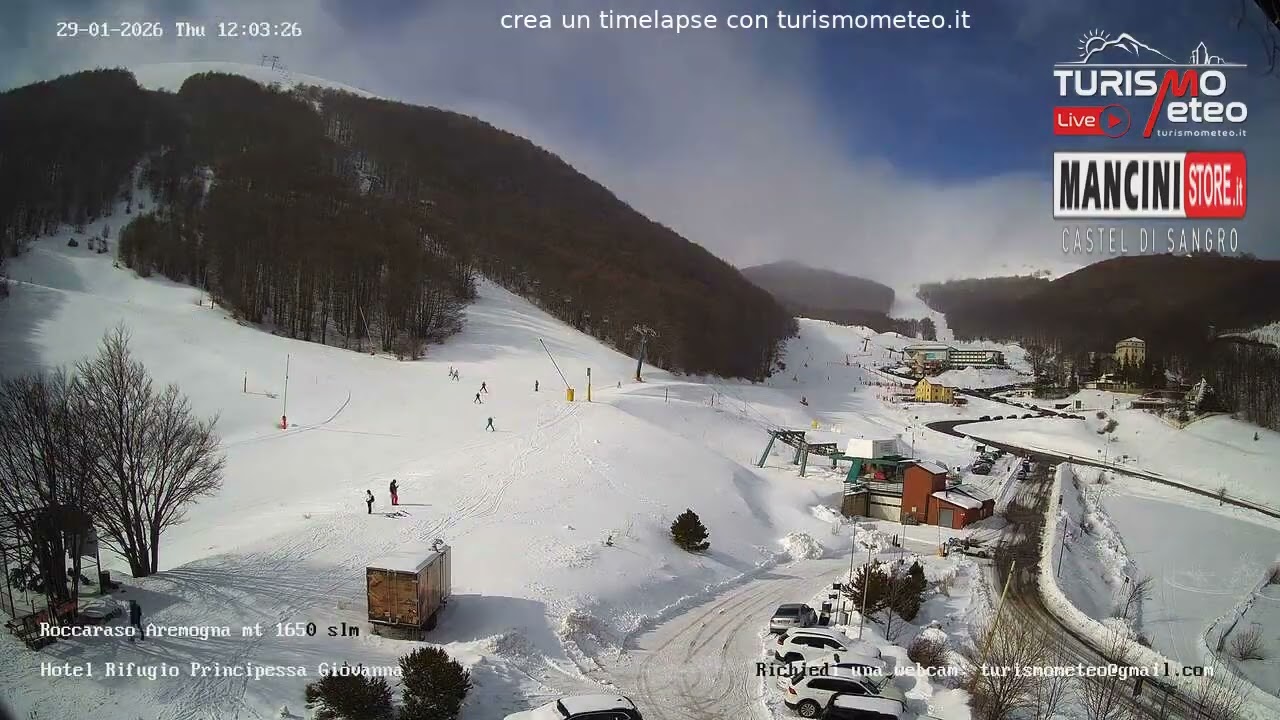 PISTE Aremogna a ROCCARASO - TIMELAPSE ❄️ 29 Gennaio 2026 | Neve, Piste Pallottieri e Macchione