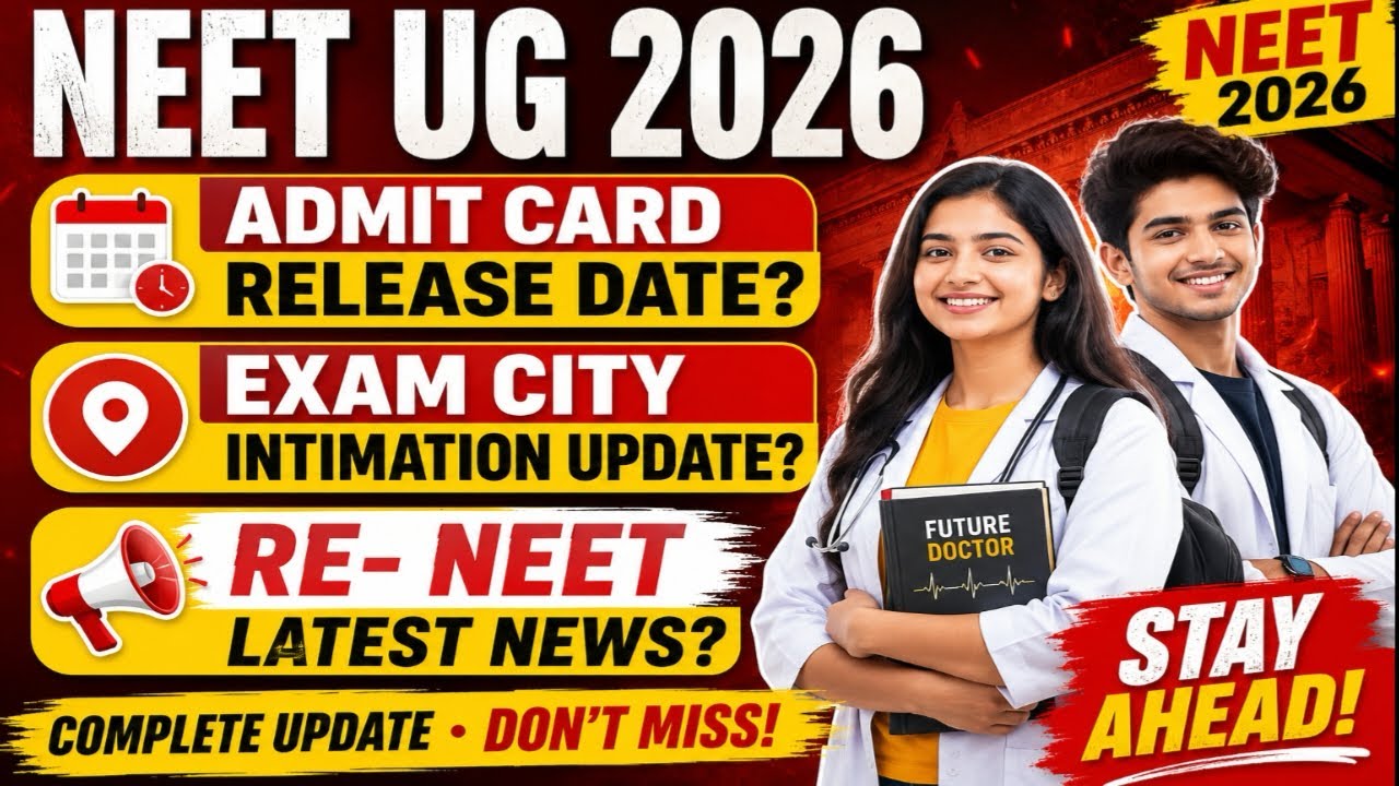 RE NEET 2026 WHEN WILL ADMIT CARD & CITY INTIMIDATION RELEASE?|Re-NEET UPDATES?|#neet#neet2026#news