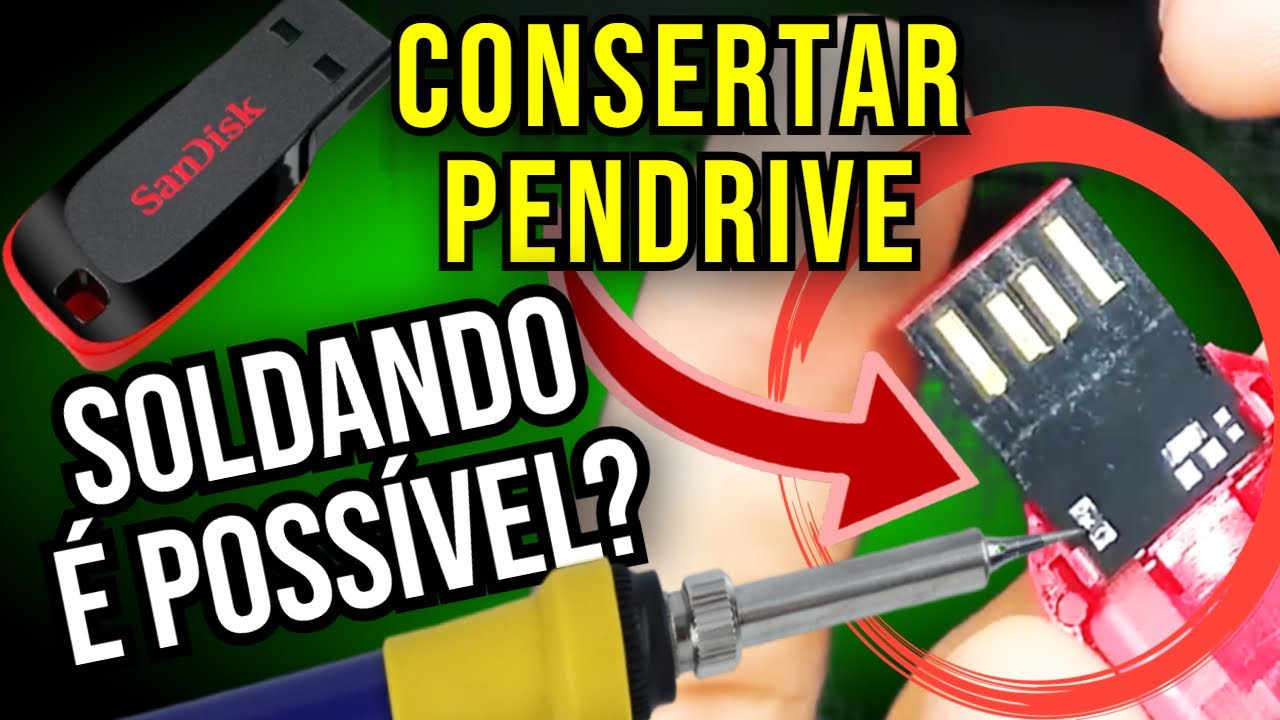 COMO CONSERTAR PENDRIVE - Será que a solda jumper resolveu o problema?