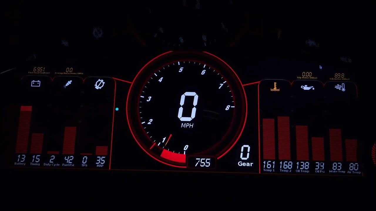 Turbo Mx6 LS with Digital Dash running EFI Analytics TS-Dash