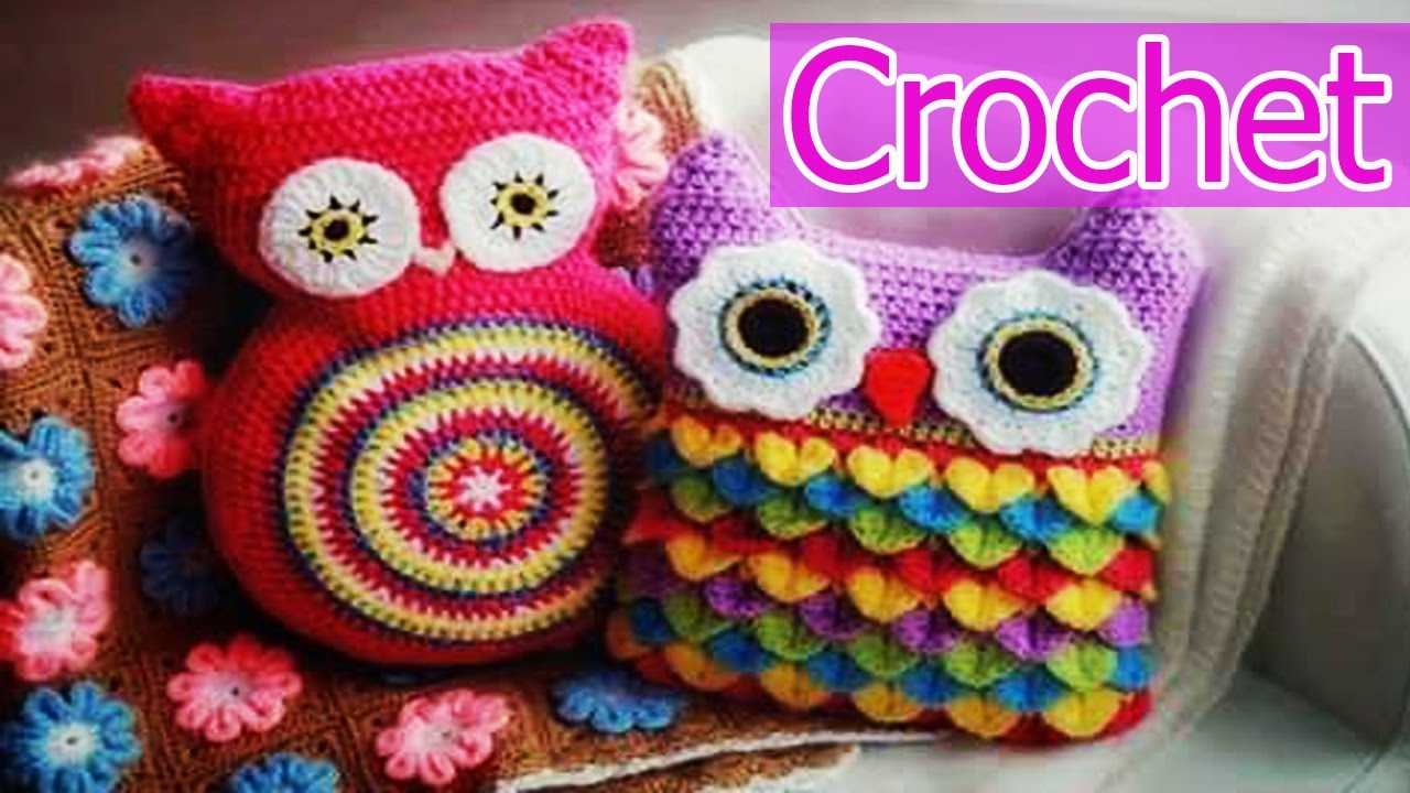 almohadon Cojin Tejidos a crochet