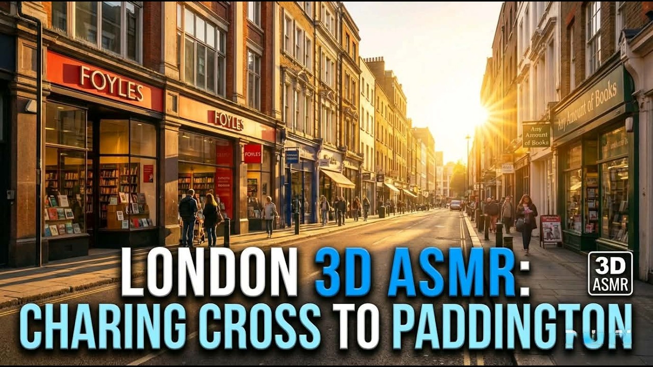 London ASMR Walk: Charing Cross to Paddington Via Oxford street and Marble Arch. Late afternoon
