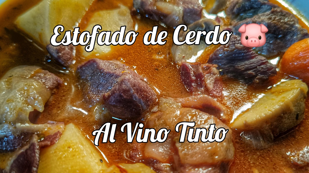 CERDO GUISADO al VINO TINTO como el de la abuela 👵 Receta Fácil y Contundente