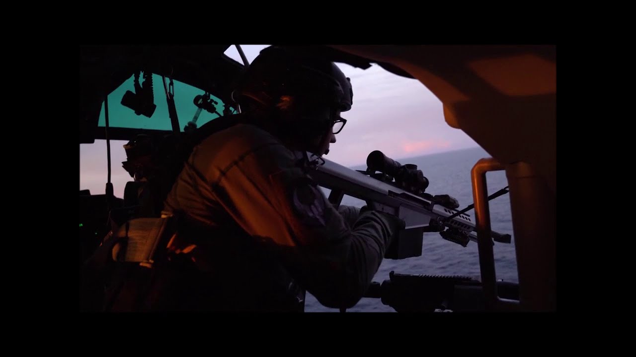 US Coast Guard MH-65C Dolphin counter-narcotic training