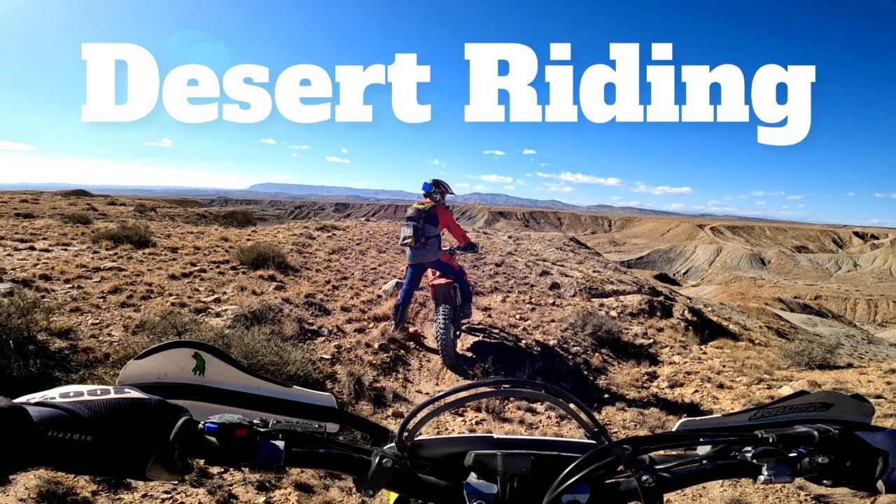 Dirt Bike RIDING Mountains, Trails, Single Track, River Beds - Rocky Mountains and Enduro Fun