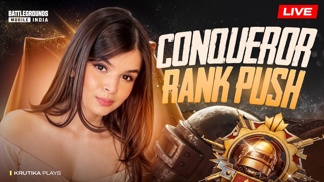 NEW SEASON CONQUEROR  RANK PUSH WITH KRUTIKA 🥰 | ROAD TO 900K