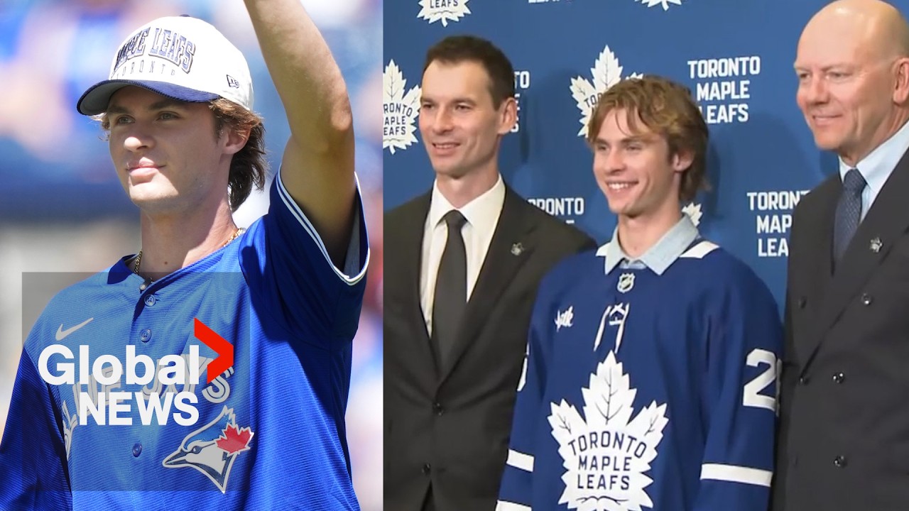 &ldquo;I wasn&rsquo;t planning on changing my number&rdquo;: Maple Leafs introduce Gavin McKenna | FULL