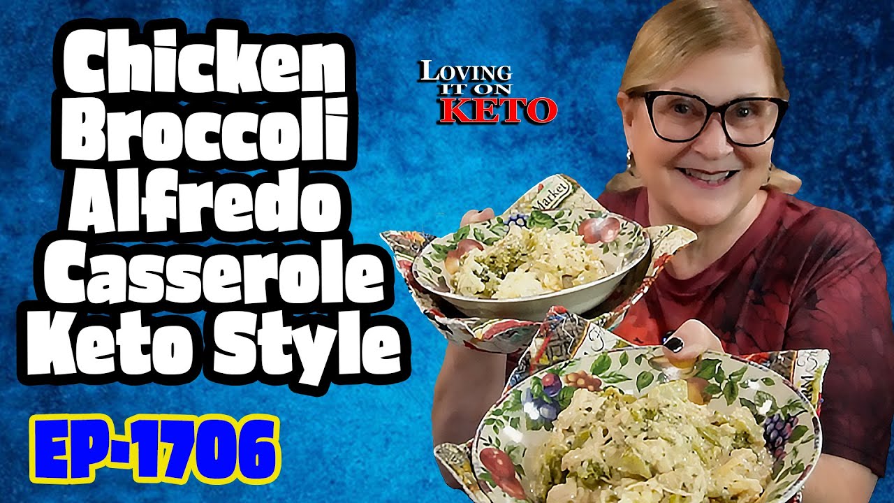 Запеканка с курицей, брокколи и альфредо в кето-стиле #курица