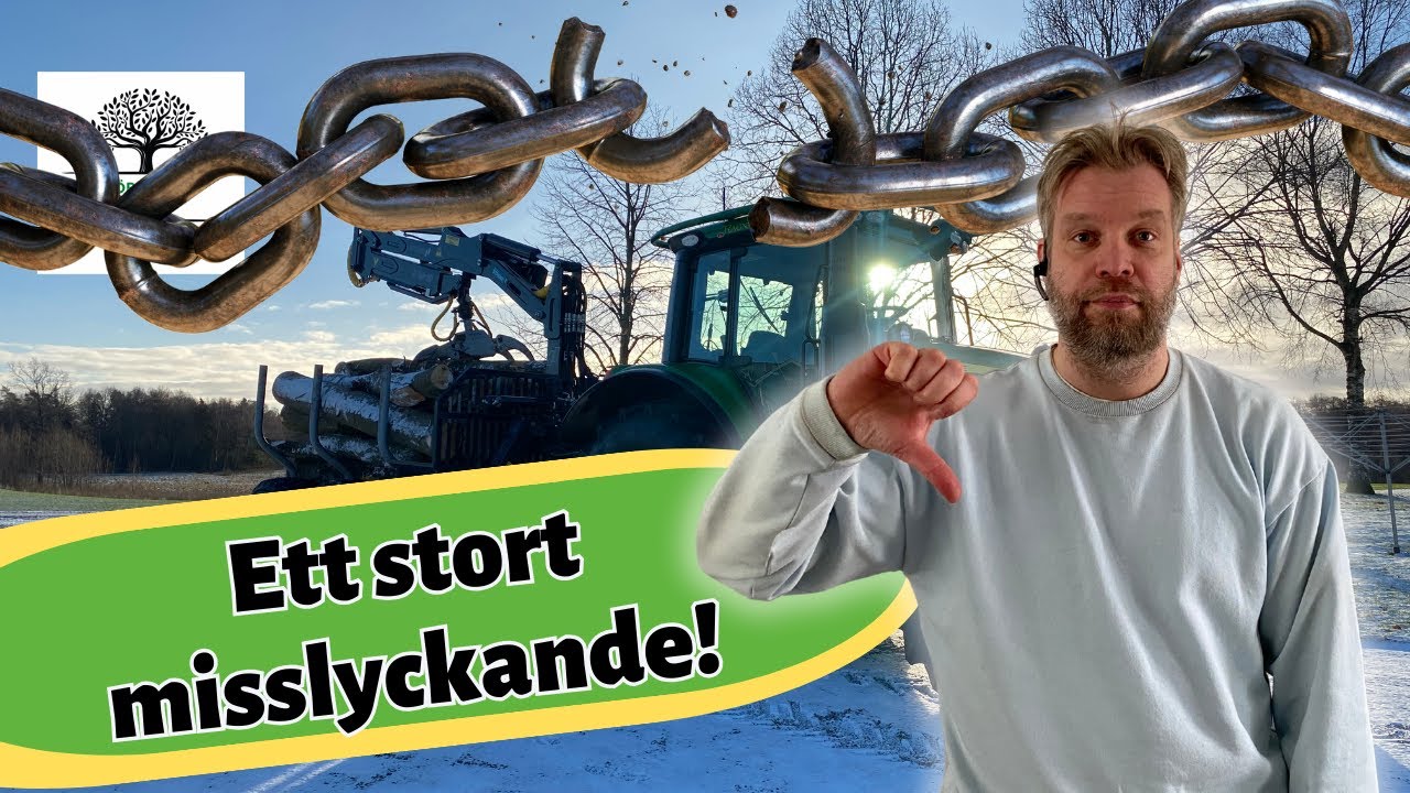Markus har gjort ett stort fel på sin JD Skogstraktor! Snökedjor!? Det gick inte som det var tänkt!
