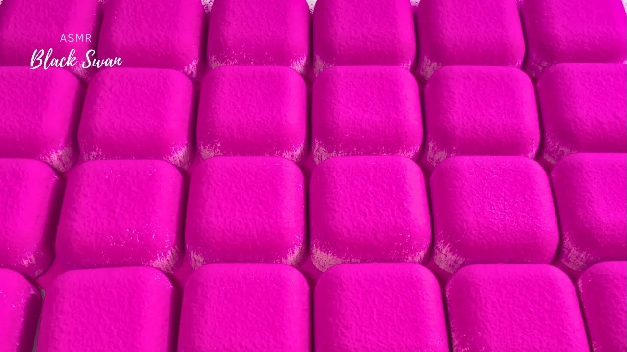 💖 Hot Pink Crunchy ASMR Baking Soda Crush - Satisfying video #stressrelief