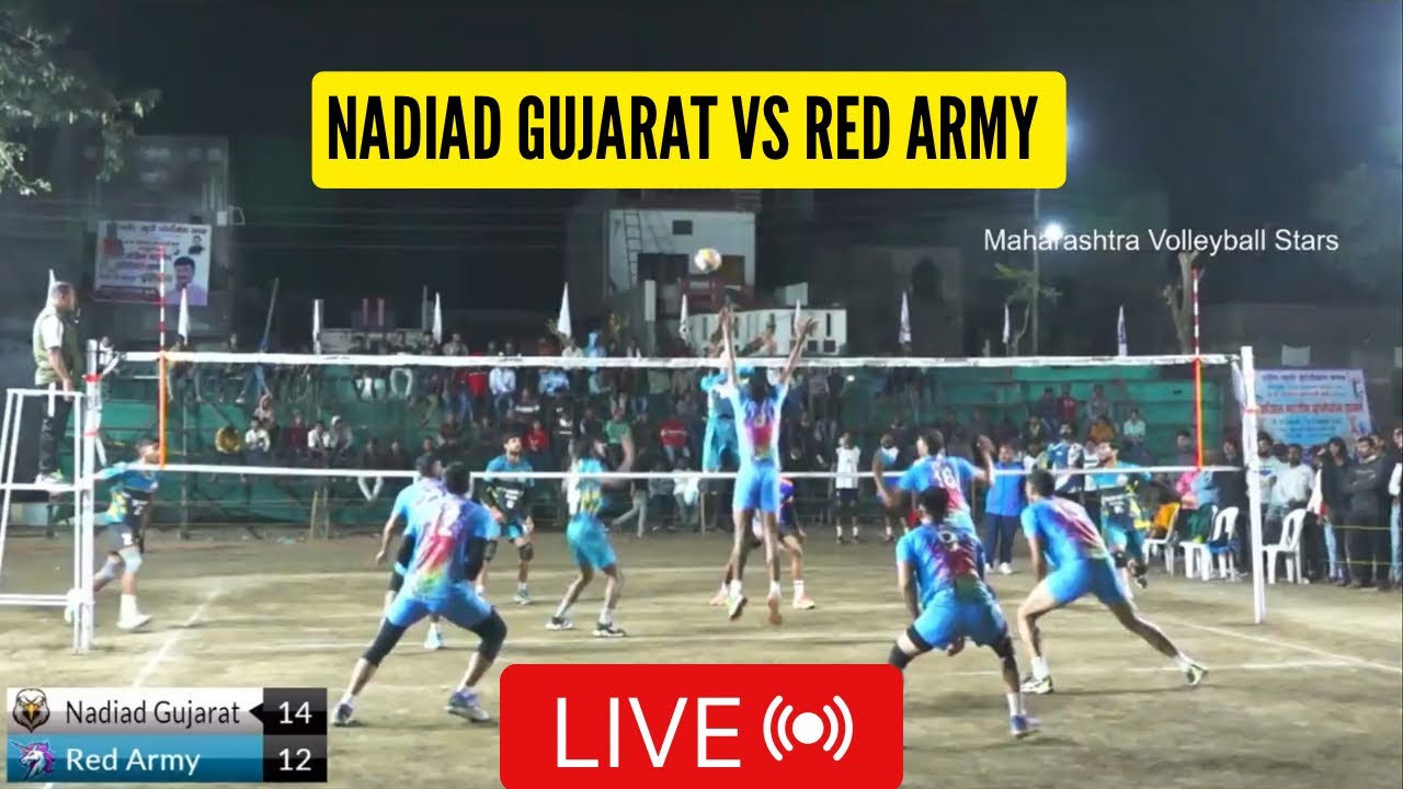 Quarter final 3 |Nadiad gujarat Vs Red Army Secunderbad volleyball live|All india tournament MAH