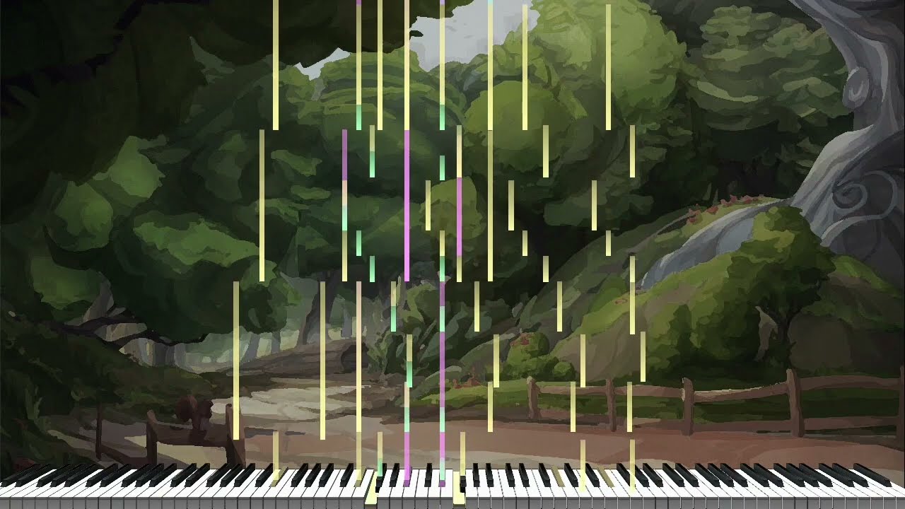 [MIDI/Synthesia] Elwyn Forest (Cataclysm) (Epic OST with Piano Roll)