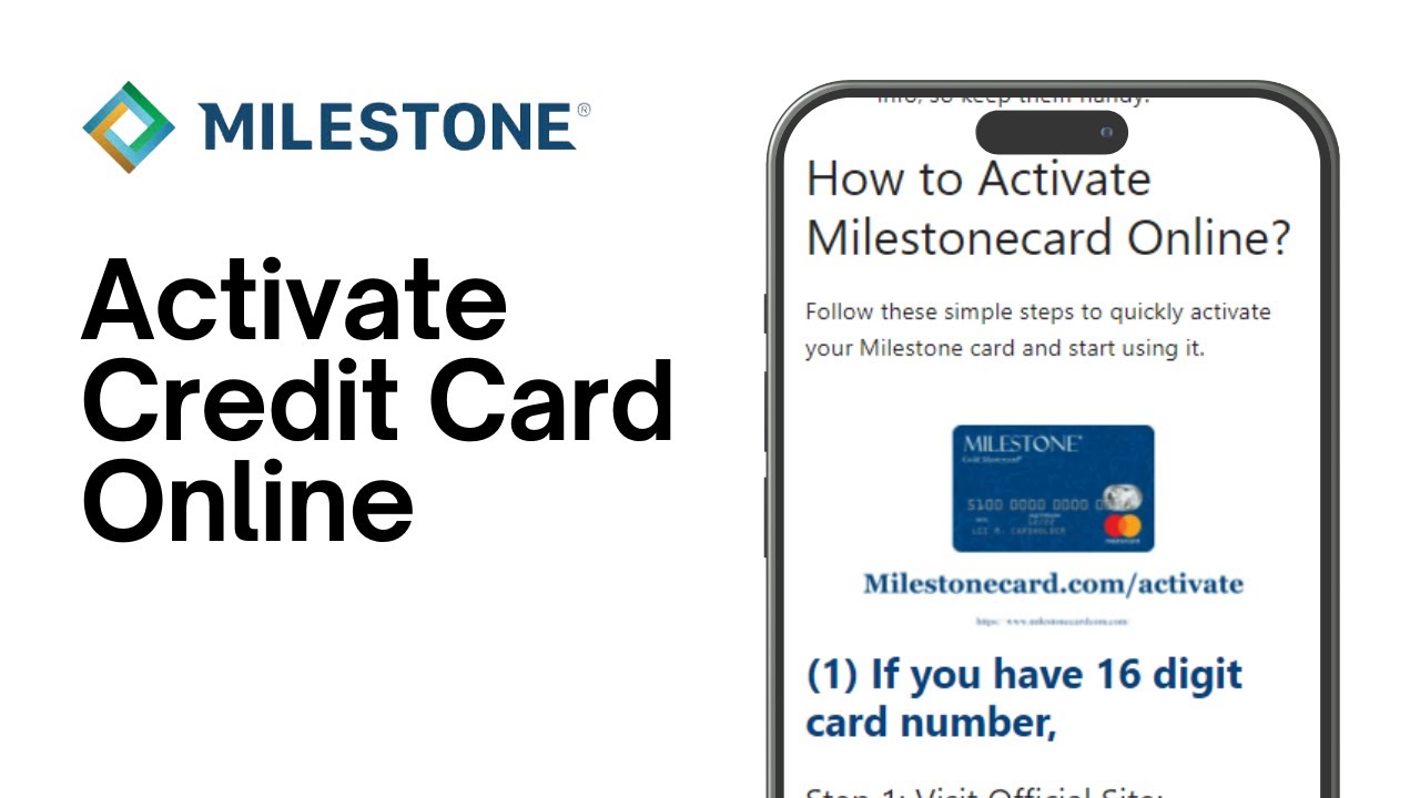 How to Activate Milestone Credit Card Account Online 2024 (Step by Step)