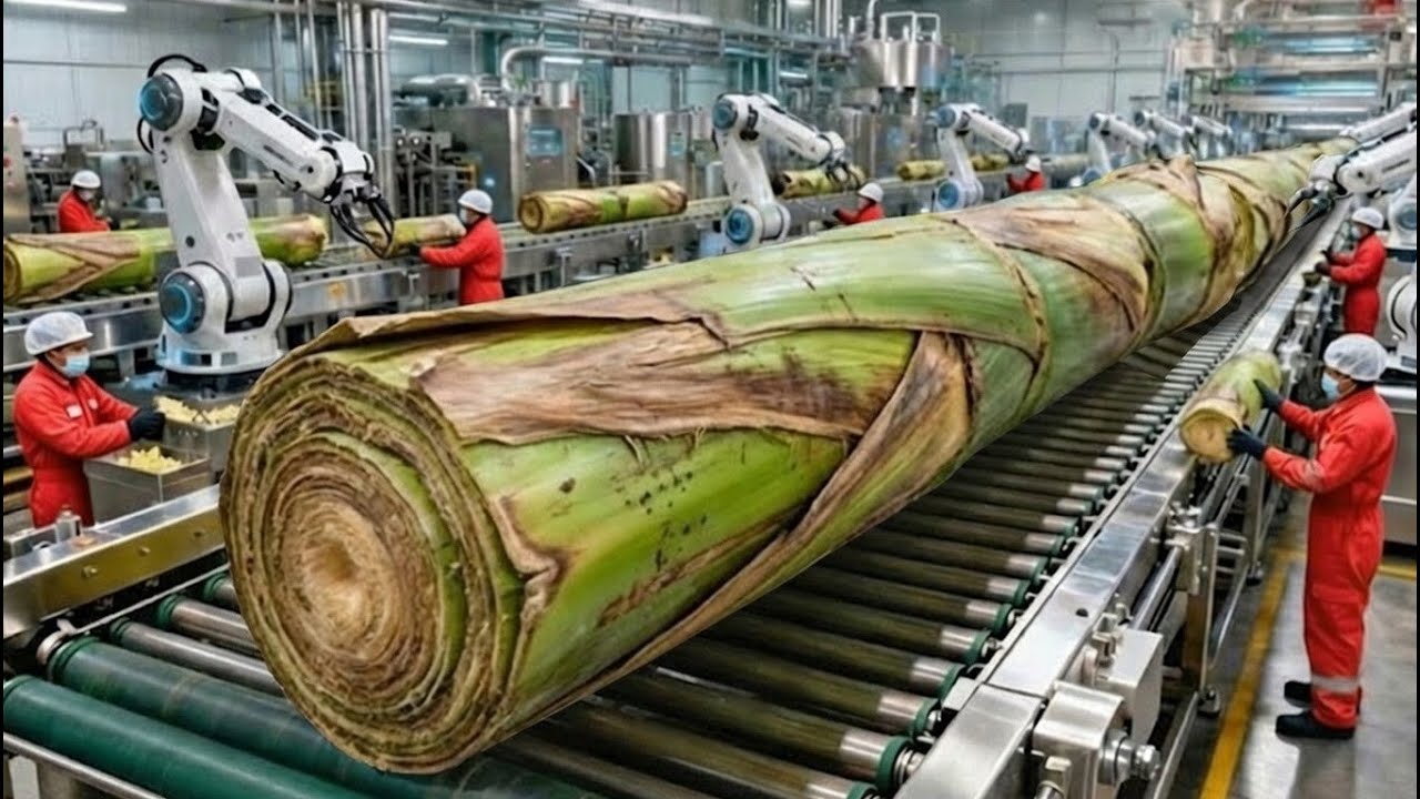 Inside the World’s Largest High Tech Banana Stem Fiber Factory – Full Process