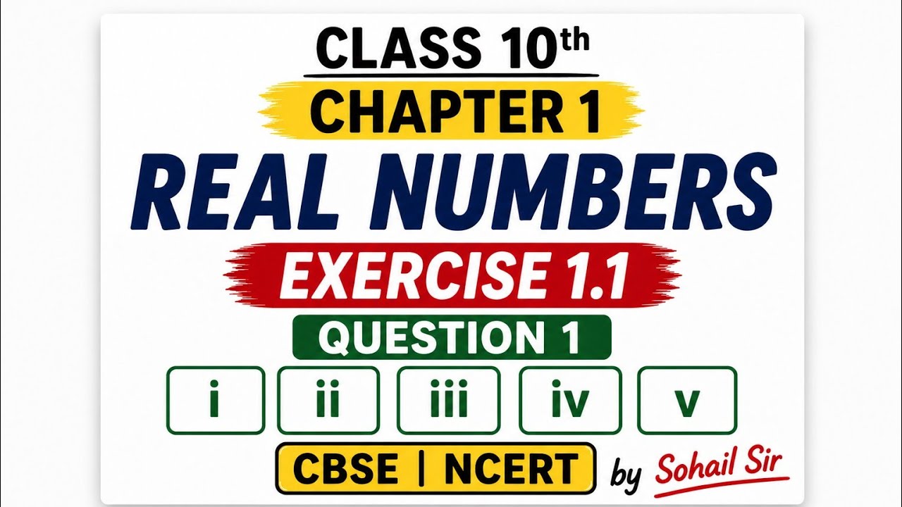 Exercise 1.1 || Question 1|| Class10th || chapter 1 || Real Numbers || CBSE || NCERT