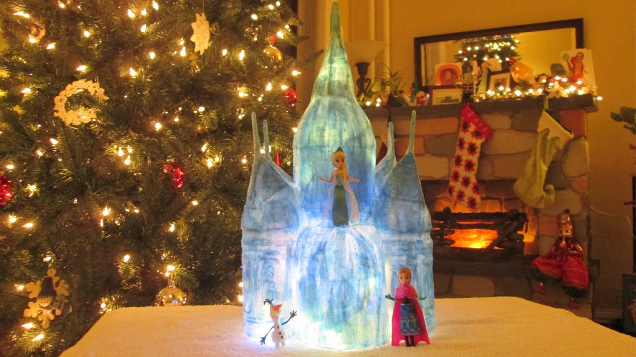 DIY: Papier-mâché Frozen-inspired Ice Castle Tutorial, it lights up!
