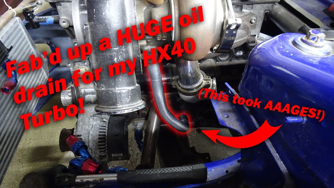 Fabricating the oil drain for my Holset HX40 turbo