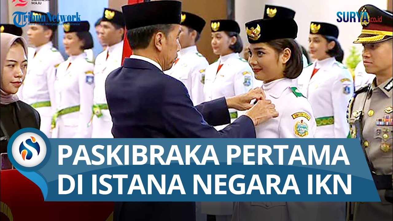 CANTIKNYA ANGGOTA PASKIBRAKA PERTAMA DI IKN, Presiden Jokowi Kukuhkan 76 Anggota Paskibraka 2024