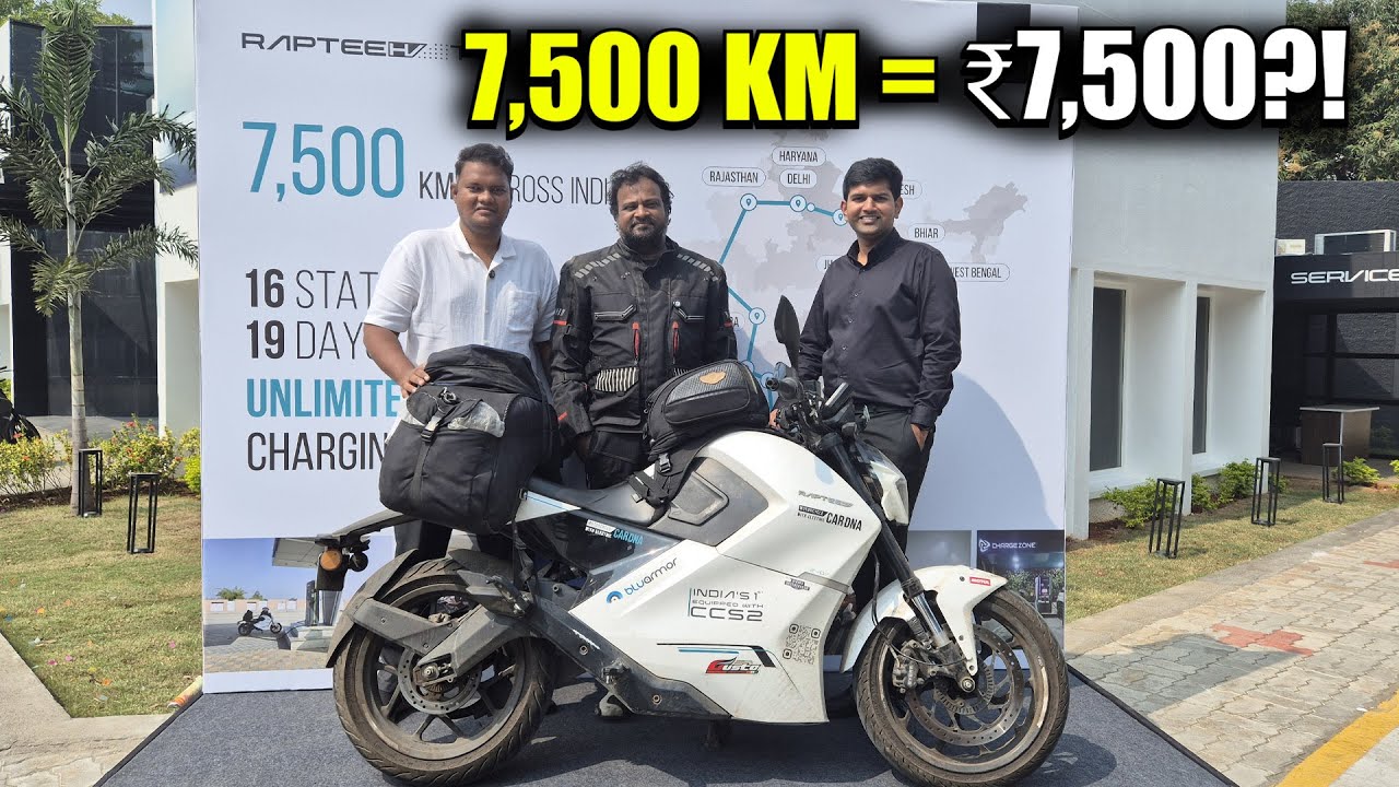 ₹7,500 la 7,500 KM?! 😱 EV Bike la All India Ride Possible ah? | Raptee T30 Reality