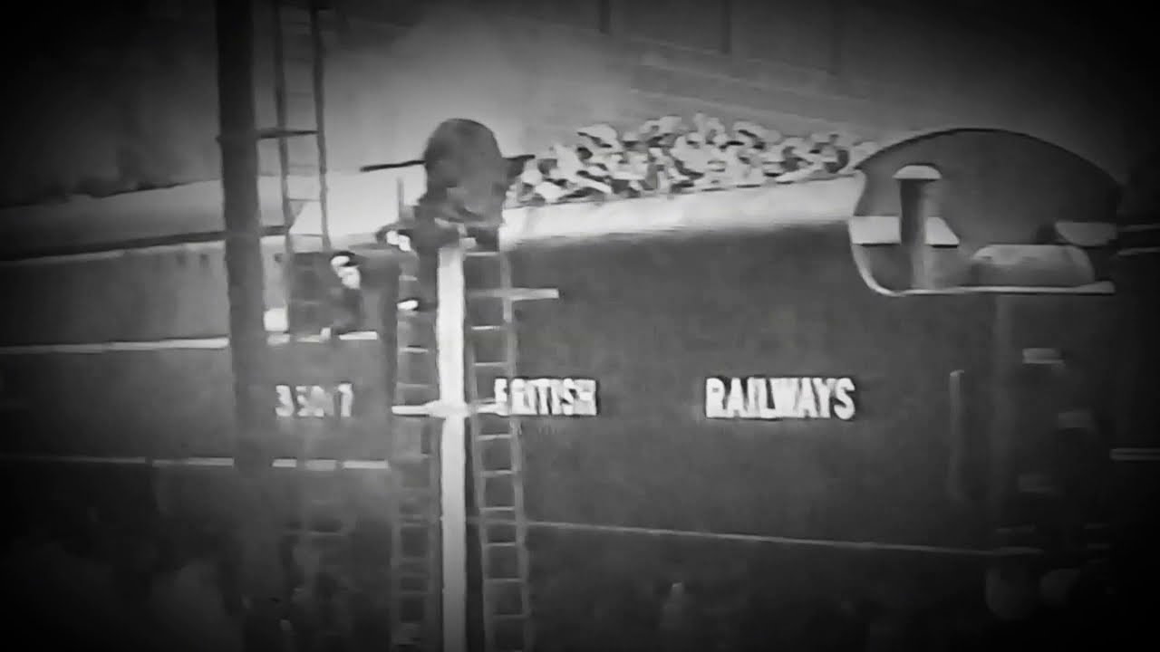 British Steam 1970 s Bullied Pacific A 4  Double Decker coach trial  1948 📽️