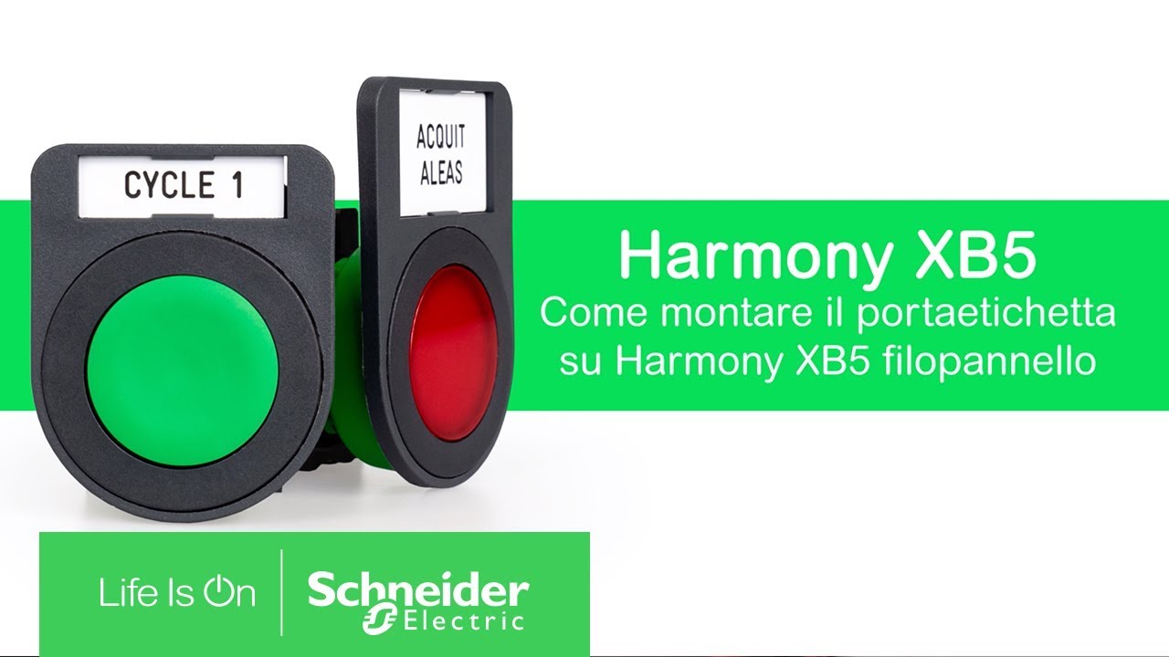 Come Montare il Porta Etichette su Harmony XB5 Filopannello | Pulsanti Schneider Electric Italia