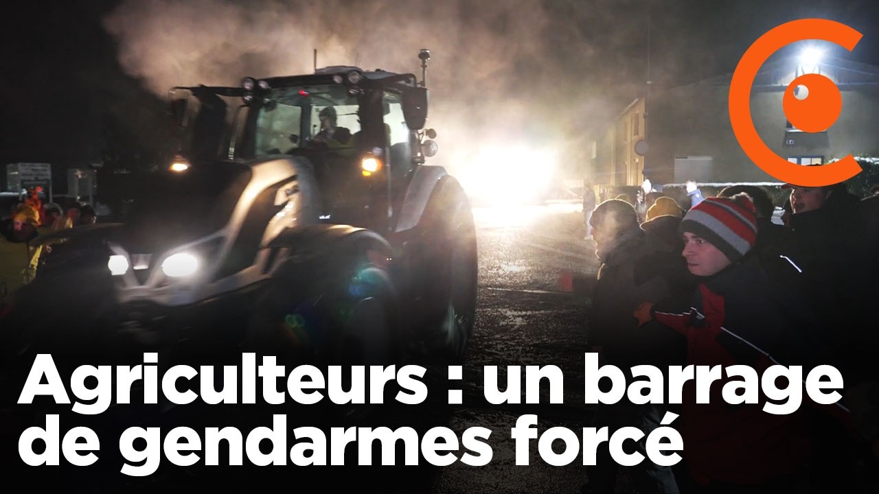 Agriculteurs : la Coordination Rurale force en tracteurs un barrage de gendarmes direction Paris