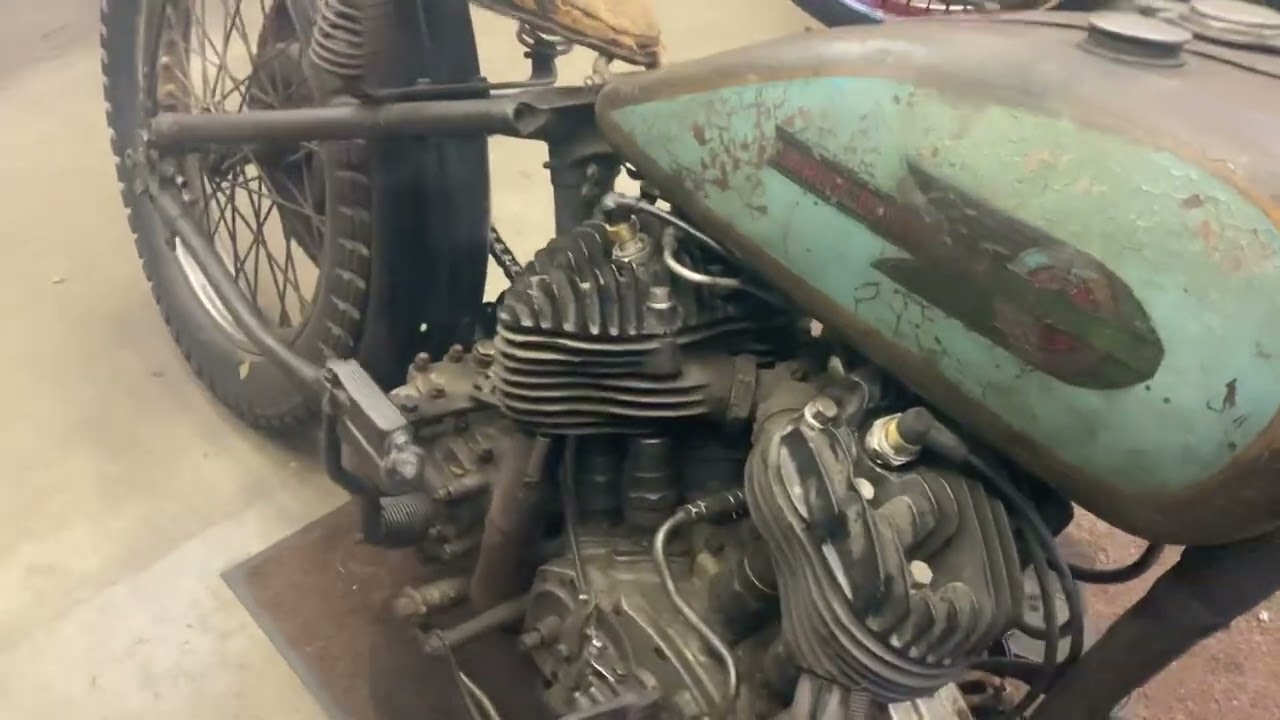 Original Harley racers,Don Fera’s 36VLD Wild Ones movie bike and hill climber 40s-50s