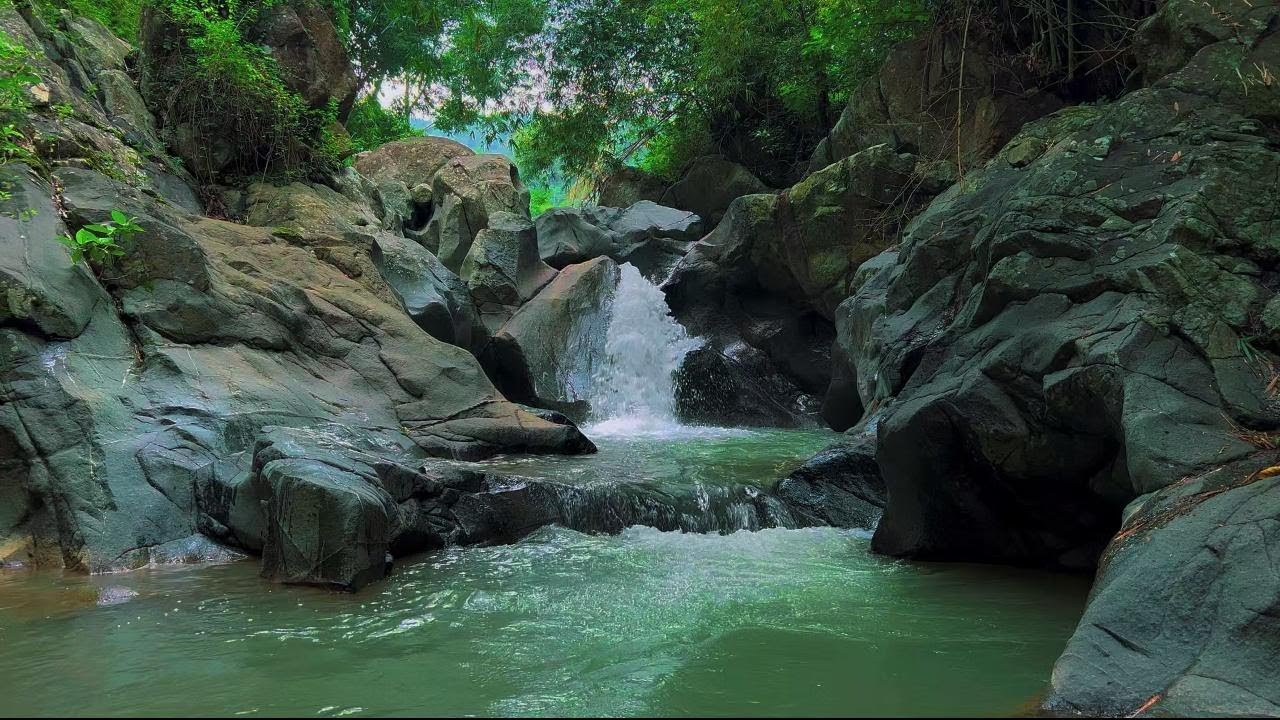 4K-HDR | Natural Waterfall Ambience for Better Sleep | Water Sounds to Relax, Rest and Calm the Mind