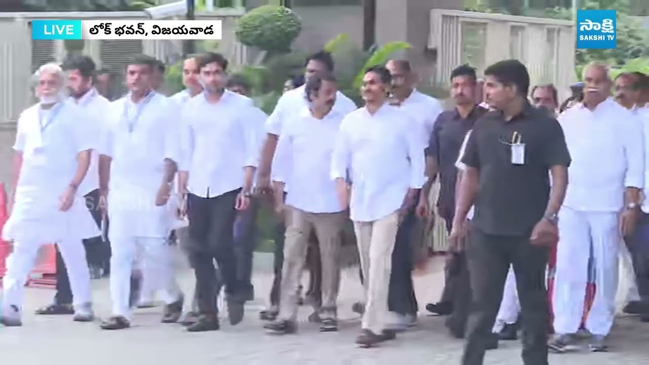 YS Jagan EXCLUSIVE Visuals at Lok Bhavan, One Crore Signatures Submitted | Sakshi TV
