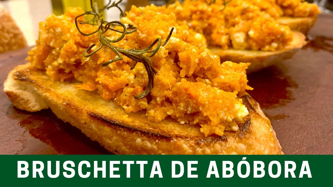 Brusqueta de Abóbora Com Mix de Queijos