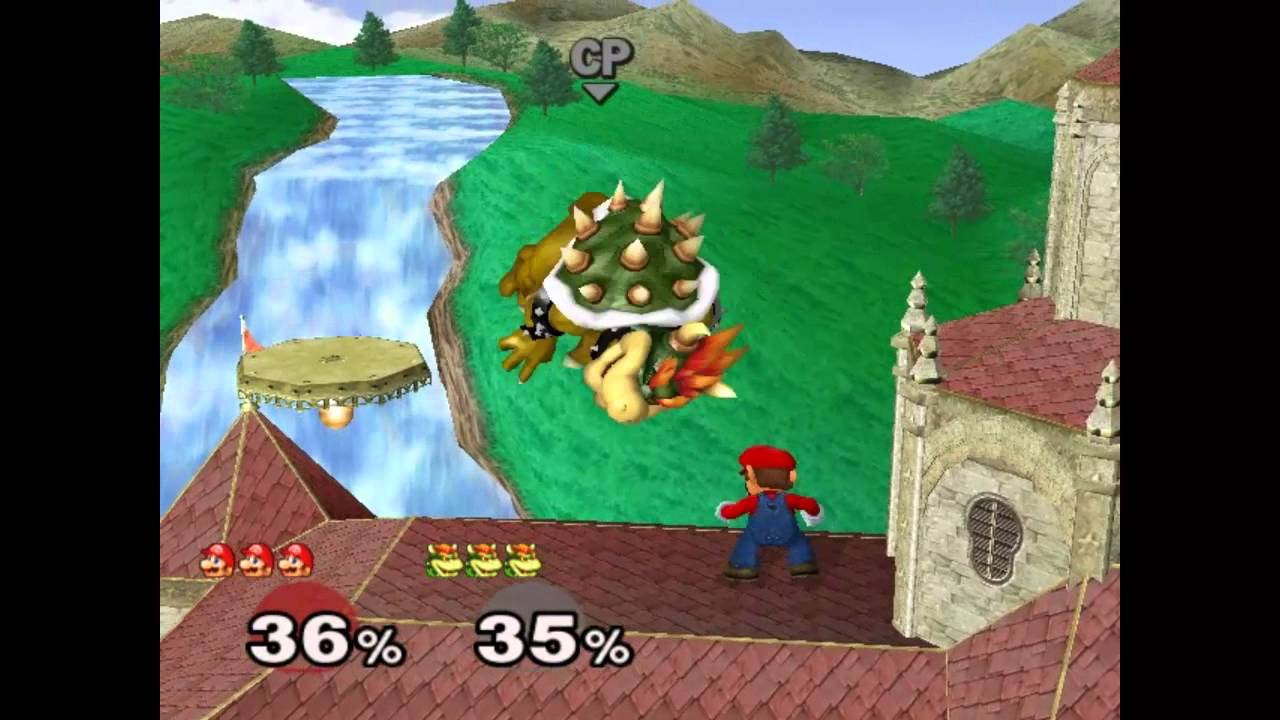 Super Smash Brothers Melee - Mario vs. Lv9 Bowser