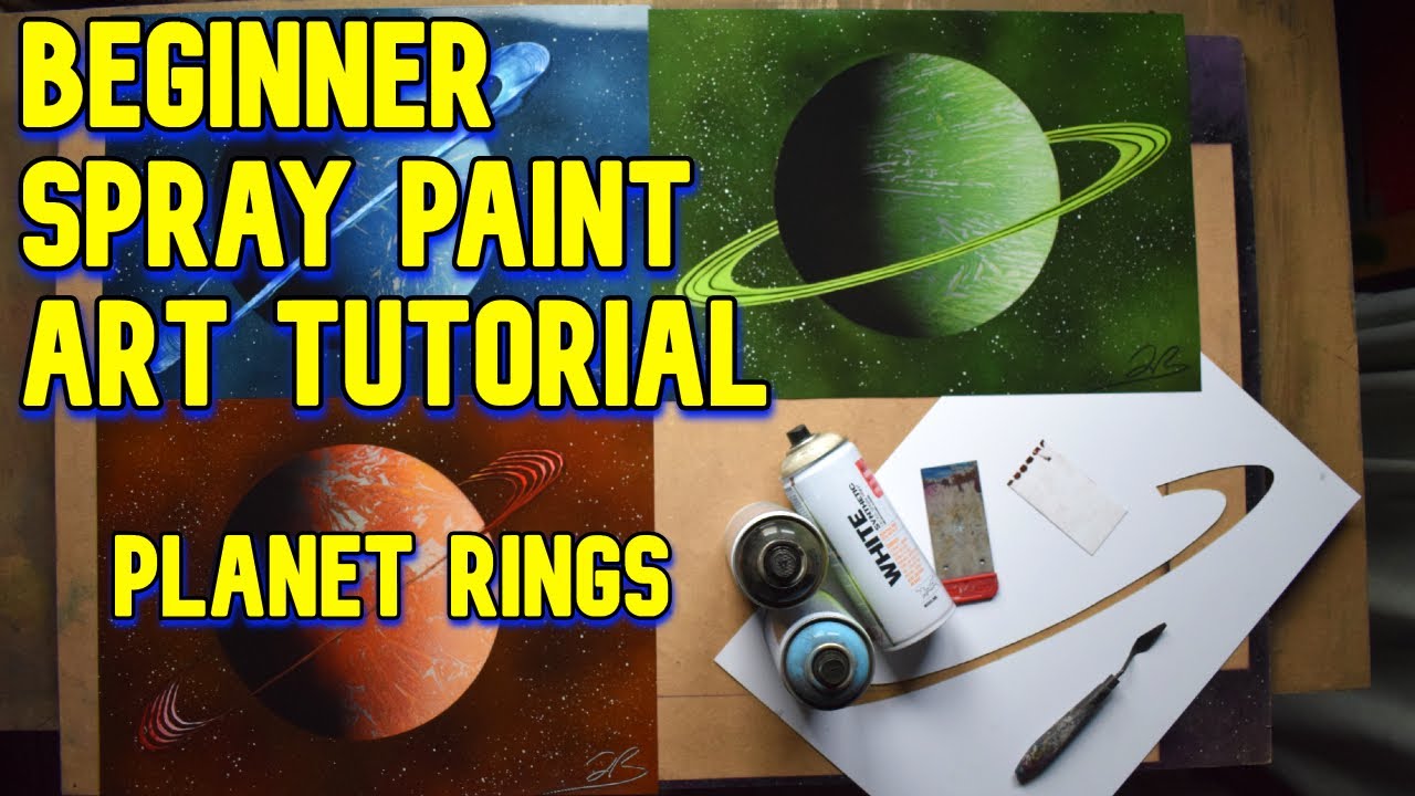BEGINNERS Spray Paint Art Tutorial - Episode 13  (Planet Rings)