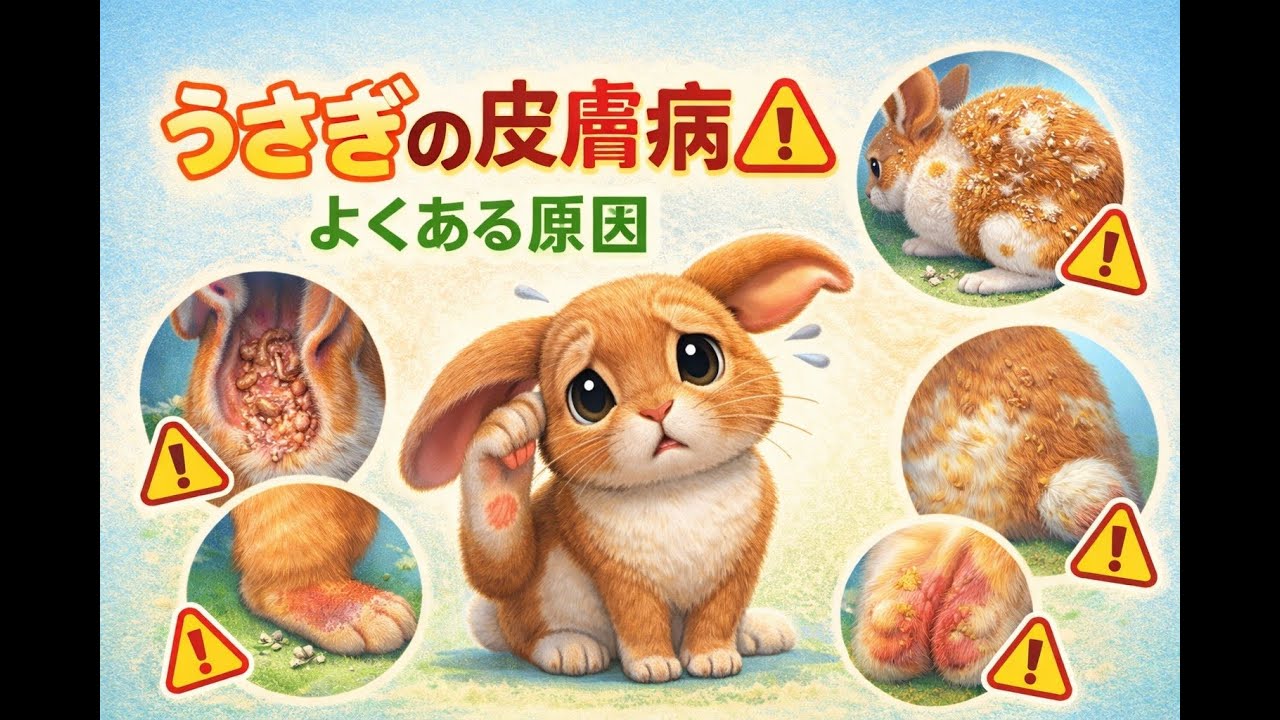 うさぎの皮膚トラブルまとめ｜病院でよく診る症例