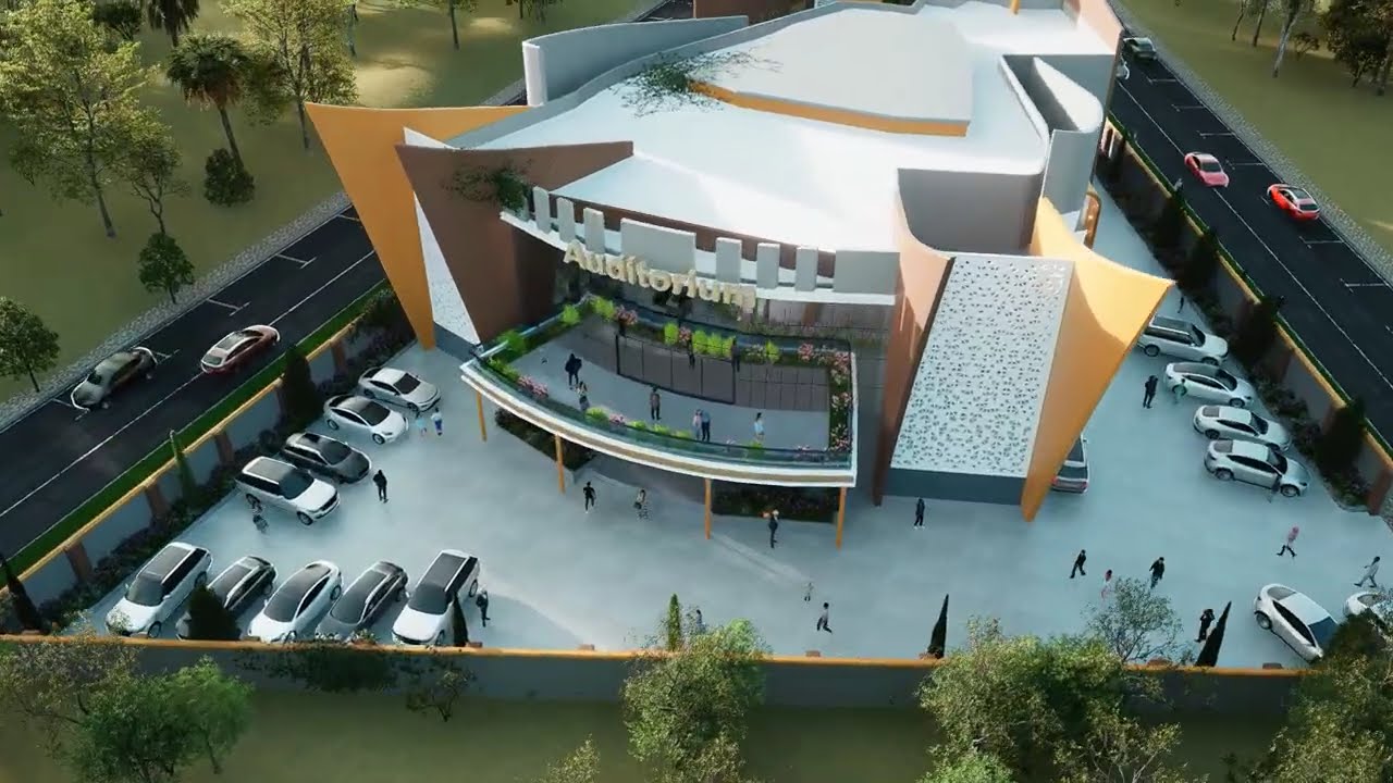Modern Auditorium Design Walkthrough | Exterior & Landscape Visualization