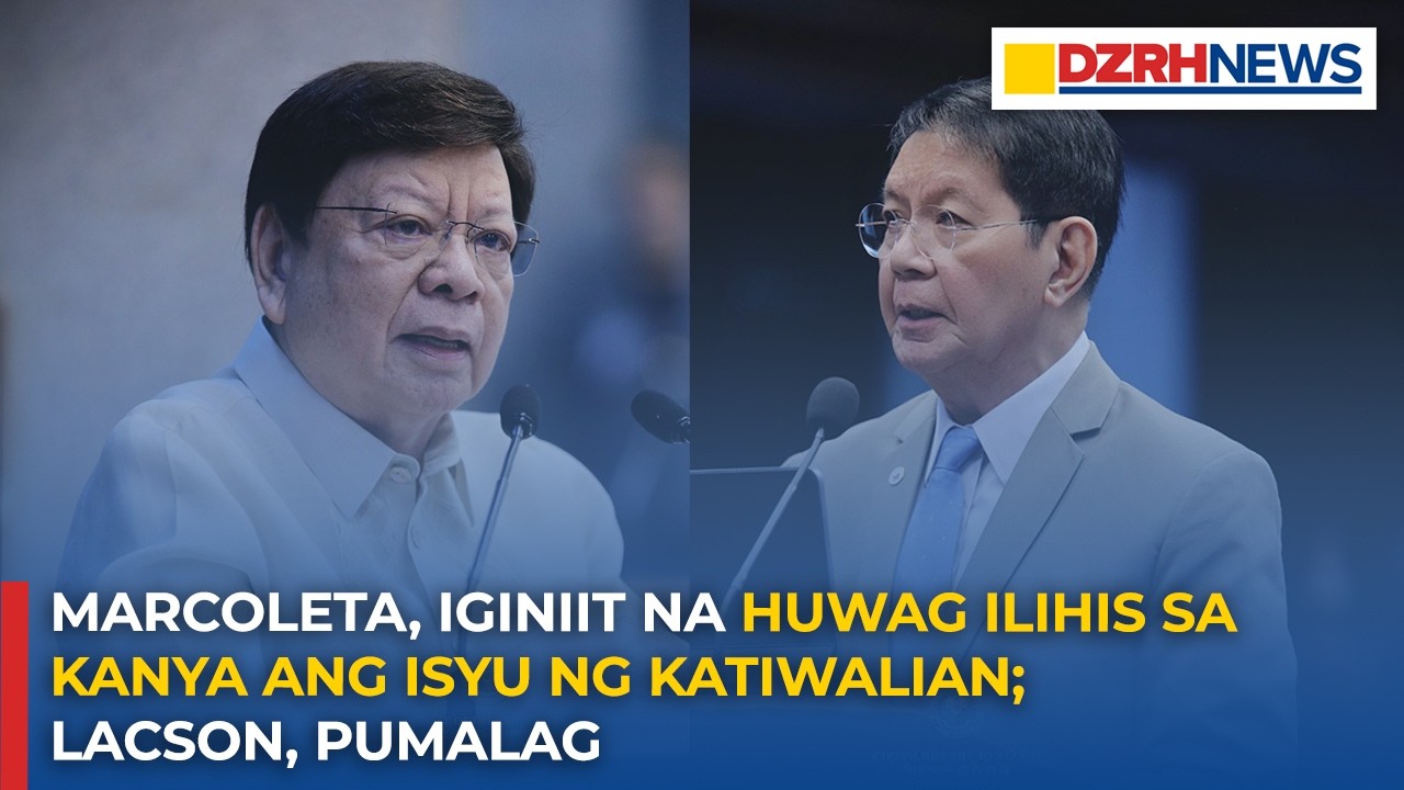 Marcoleta, nanindigan na huwag ilihis sa kanya ang isyu ng katiwalian; Lacson, pumalag